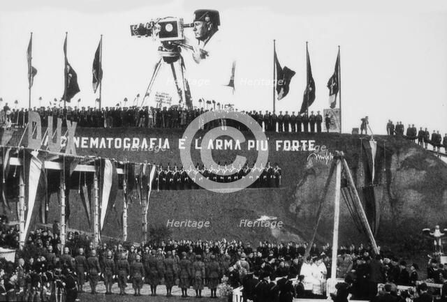 Rome, 28 April 1937. Mussolini inaugurates the Cinecittà studios..., 1937. Creator: Anonymous.