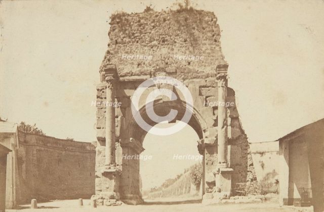 Rome - the arch under which the ancient Appian Way (Via Appia) began, between 1870-1880.  Creator: Unknown.