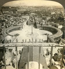 Rome, the Eternal City, E. from St. Peter's dome c1909. Creator: Unknown