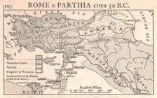 Rome v. Parthia, circa 50 B.C. c1915. Creator: Emery Walker Ltd