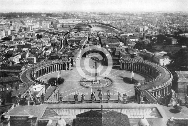 Rome as seen from the Cupola of St Peter's, 1926. Artist: Unknown