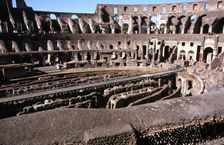 Rome, inside of the Colosseum, Roman circus dating from 72 a.C