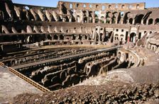 Rome, inside of the Colosseum, Roman circus dating from 72 a.C