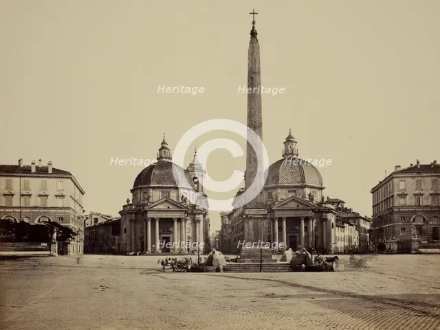Rome, Piazza del Popolo, between 1850 and 1870. Creator: Robert MacPherson.
