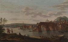 Rome, Ponte Rotto, 1756. Creator: Eugene Ceceri