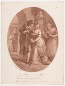 Romeo and Juliet at the Masquerade (Shakespeare, Romeo and Juliet, Act 1, Scene 5..., June 15, 1785. Creator: Francesco Bartolozzi