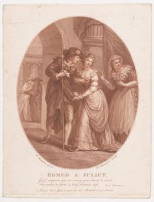 Romeo and Juliet at the Masquerade (Shakespeare, Romeo and Juliet, Act 1, Scene 5..., June 15, 1785. Creator: Francesco Bartolozzi