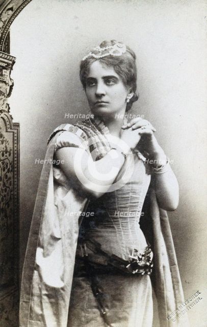 Romilda Pantaleoni in La Gioconda by Amilcare Ponchielli. Artist: Hatschek, Isidor  