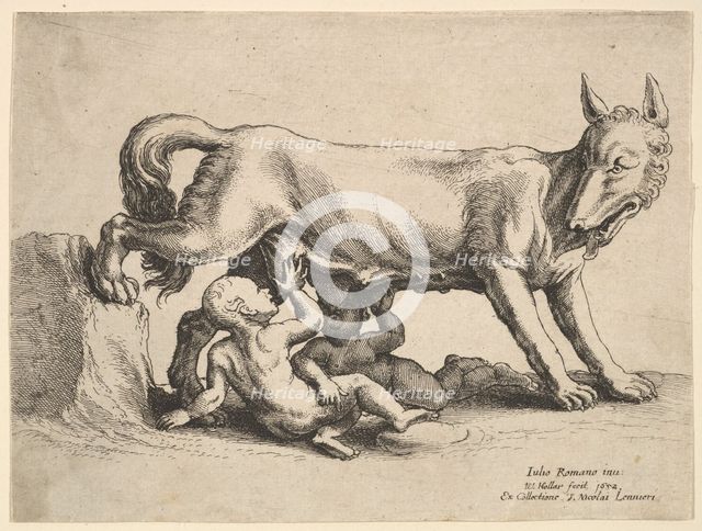 Romulus and Remus, 1652. Creator: Wenceslaus Hollar.