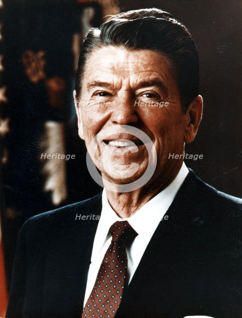 Ronald Reagan (1911- ), Former American President, 1985. Creator: Unknown.