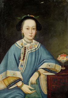 Rong Fei ("Fragrant Concubine" consort by the Qianlong Emperor), 18th century. Creator: Chinese Painter, (after Giuseppe Castiglione)