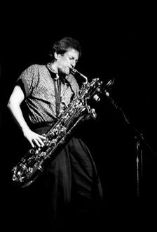 Ronnie Cuber, Royal Festival Hall, London, July 1988. Artist: Brian O'Connor