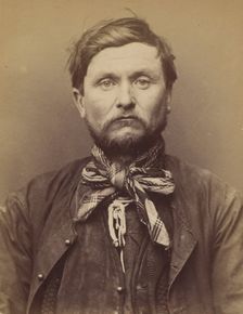 Roobin. Joseph. 40 ans, né à Bourgneuf (Loire-Inférieure). Terrassier. Anarchiste. 2/3/94, 1894. Creator: Alphonse Bertillon