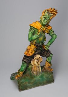 Roof Tile with Guardian Figure, Ming dynasty (1368-1644) or Qing dynasty, c. 17th century. Creator: Unknown