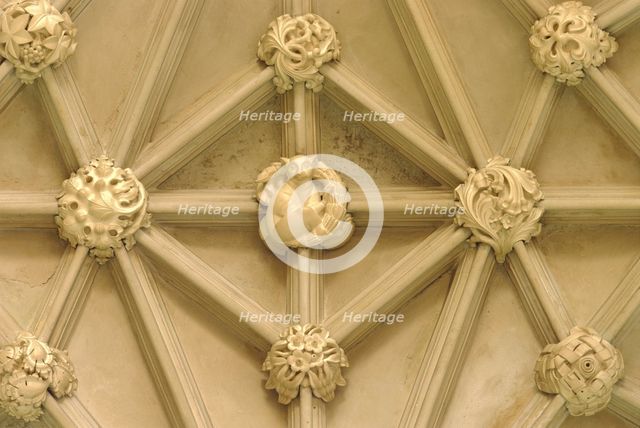 Roof bosses at Eltham Palace, London, 1999. Artist: J Bailey