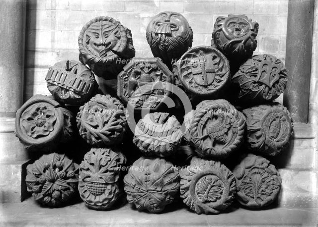 Roof bosses, Southwark Cathedral, London. Artist: Unknown