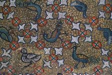 Roof mosaic of peacocks and other birds, 6th century