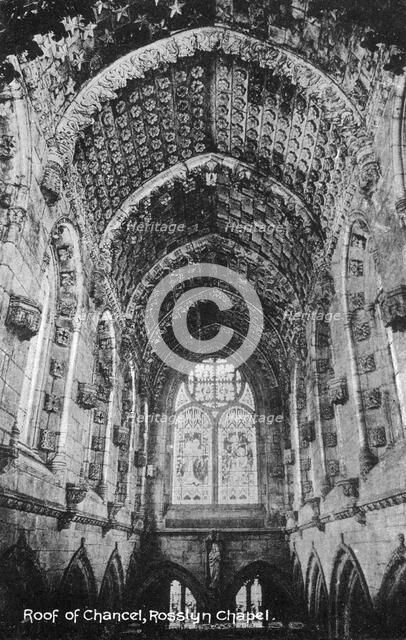 Roof of the Chancel, Rosslyn Chapel, Midlothian, Scotland, 20th century. Artist: Unknown