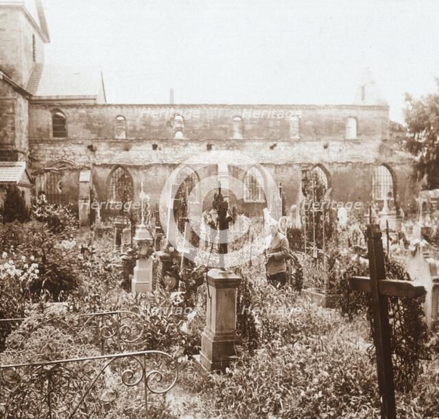 Roofless church, Marne, northern France, c1914-c1918. Artist: Unknown.