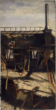 Roofs of the Opera-Comique, after the fire of May 15, 1887, place Boieldieu, 2nd arrondiss..., 1887. Creator: Henri-Martin Vos