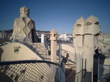 Rooftop of La Pedrera, Barcelona, Spain, 2020. Creator: Ethel Davies