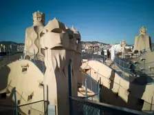Rooftop of La Pedrera, Barcelona, Spain, 2020. Creator: Ethel Davies