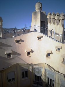 Rooftop of La Pedrera, Barcelona, Spain, 2020. Creator: Ethel Davies