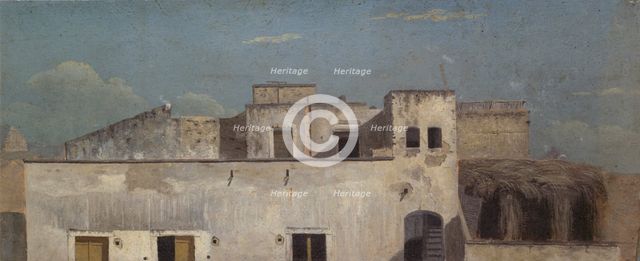 Rooftops in Naples, 1782. Artist: Thomas Jones.