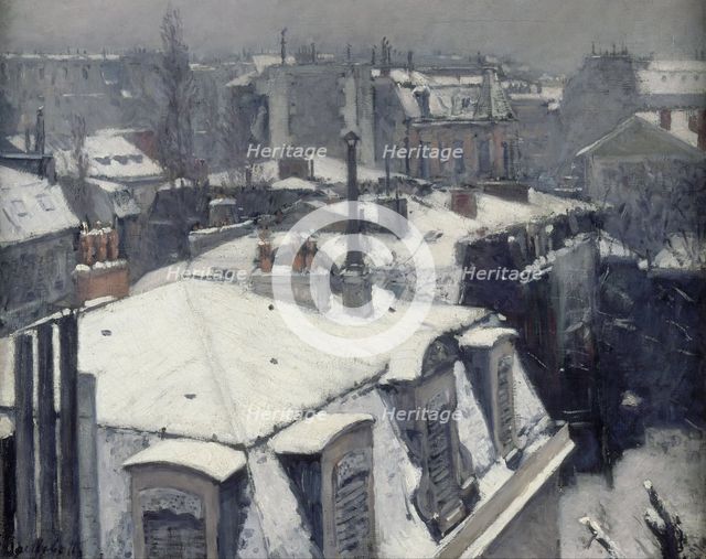 Rooftops in the Snow (Snow effect), 1878. Artist: Caillebotte, Gustave (1848-1894)
