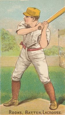 Rooks, Batter, Lacrosse, from the Gold Coin series (N284) for Gold Coin Chewing Tobacco, 1887. Creator: D Buchner & Co