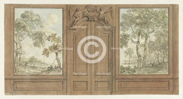 Room wall design, c.1752-c.1819. Creator: Juriaan Andriessen.