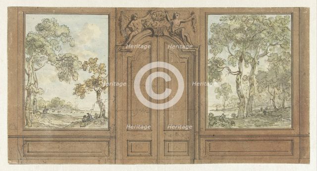 Room wall design, c.1752-c.1819. Creator: Juriaan Andriessen.