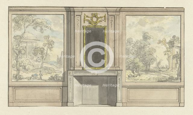 Room wall design, c.1752-c.1819. Creator: Juriaan Andriessen.