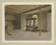 Room with wine press in Marienhausen, 1883. Creator: Carl Theodor Reiffenstein