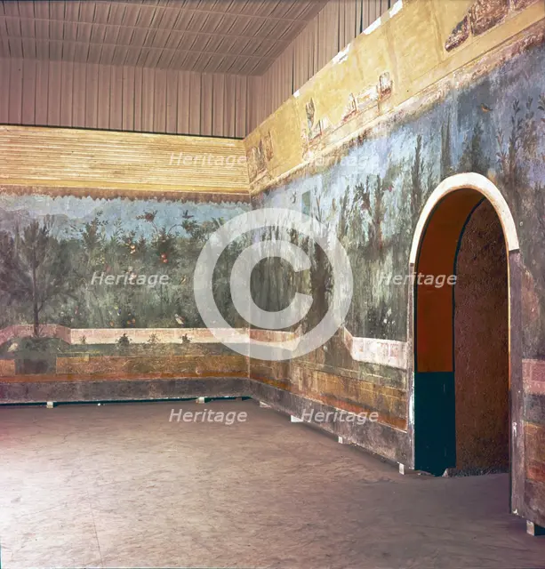 Room decoration in Livia's villa, Prima Porta, Rome, late 1st century. Artist: Unknown.