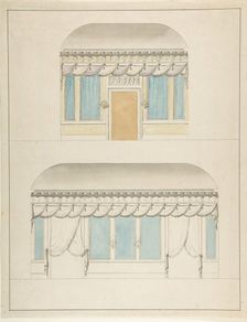Room elevations, 19th century. Creator: Anon