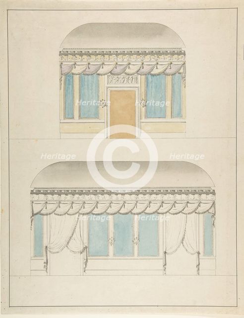 Room elevations, 19th century. Creator: Anon.