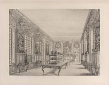 Room in the Louvre Containing Gems and Jewels, ca. 1860. Creator: Jules-Ferdinand Jacquemart
