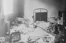 Room in villa at Tilsit occupied by Russian officers, between c1914 and c1915. Creator: Bain News Service