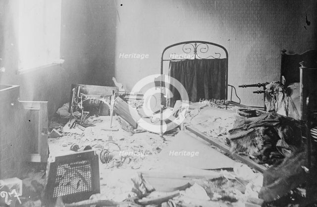 Room in villa at Tilsit occupied by Russian officers, between c1914 and c1915. Creator: Bain News Service.