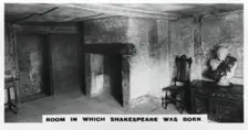 Room in which Shakespeare was born (c1920s)