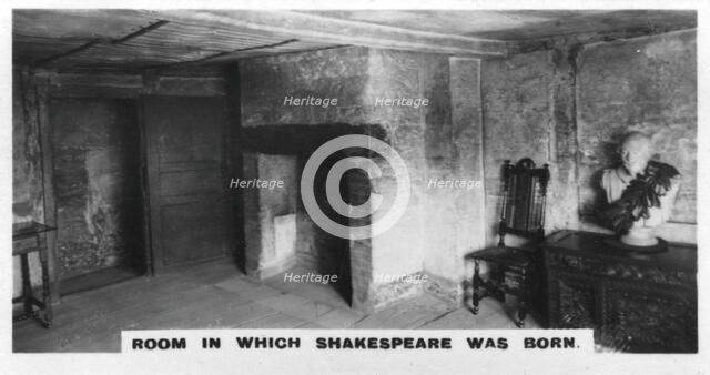 'Room in which Shakespeare was born', (c1920s). Artist: Unknown