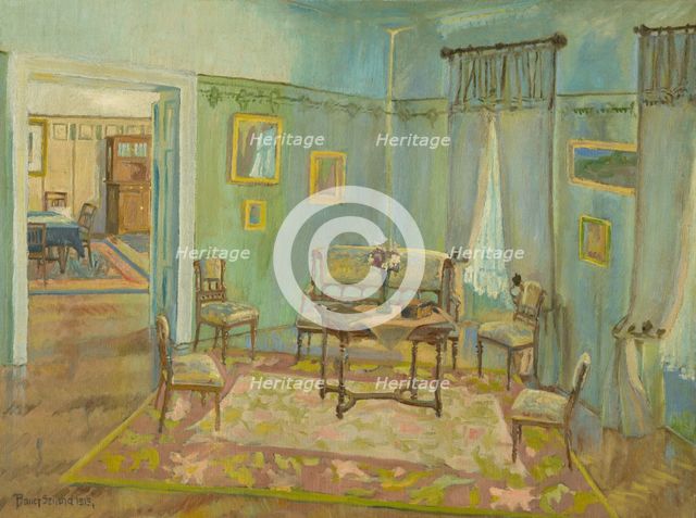 Room interior, 1915. Creator: Konstantin Bauer.