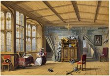 Room Leading to the Chapel, Knowle, Kent, 1869. Creator: Joseph Nash