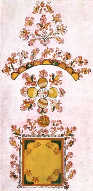 Room painting, Moravia, Czechoslovakia, (1928).  Creator: Unknown.