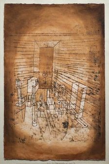 Room Perspective with Dark Door, 1921. Creator: Klee, Paul (1879-1940)