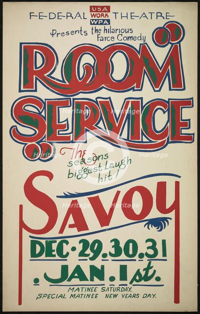Room Service, San Diego, 1938. Creator: Unknown.