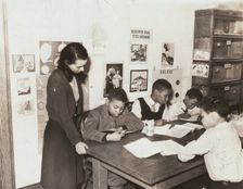 Room set up and remedial activities, girls class, P.S. 94, 1941. Creator: Sam Shalat