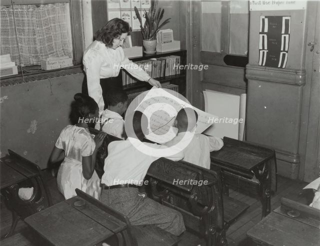 Room set up and remedial activities, P.S. 10, 1941. Creator: Blitzstein.