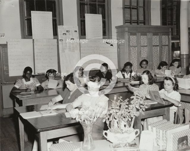 Room set up and remedial activities, P.S. 94, 1941. Creator: Sam Shalat.